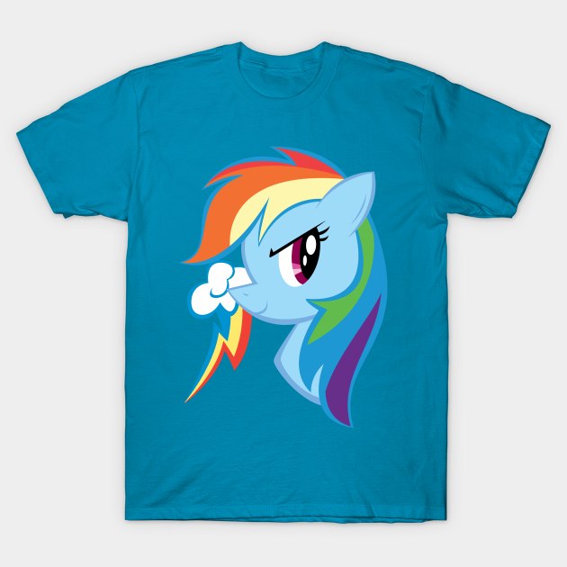 Pony Head: Rainbow Dash T-Shirt by soldominotees